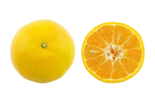 Orange Frukt Isolerad Vit Bakgrund — Stockfoto