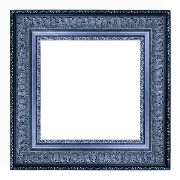 Blue Vintage Picture Photo Frame Isolated White Background — Stock Photo, Image
