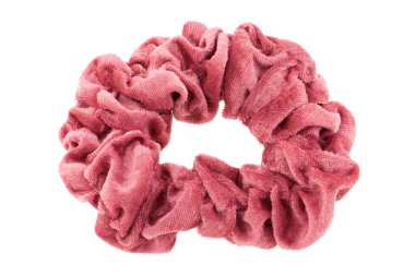 Kumaş elastik saç, beyaz arka planda elastik bant.