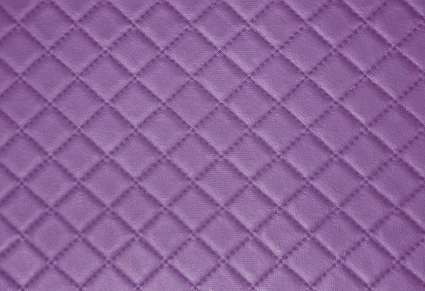 紫色の革の質感と縫い目の背景 — ストック写真
