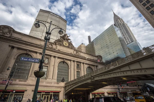 October 29Th 2016 New York Usa Pershing Square Situated Front — Stock Photo, Image