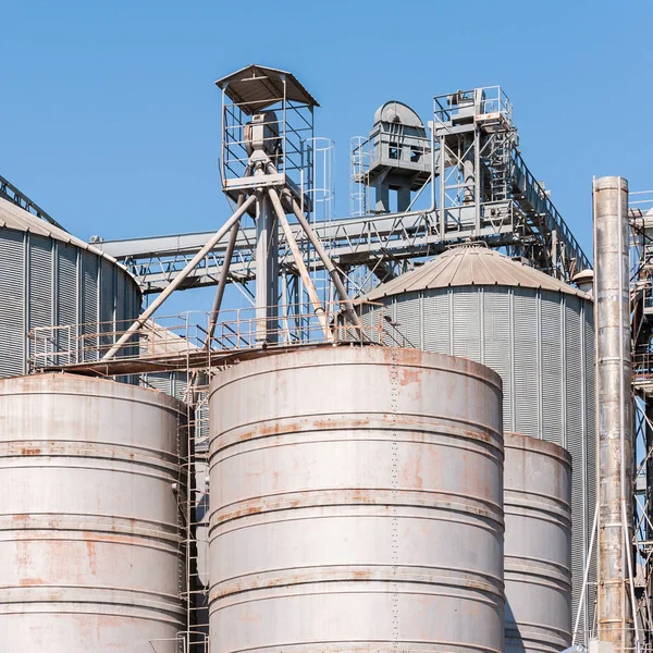 Silos for drying cereals. — Stock Photo, Image