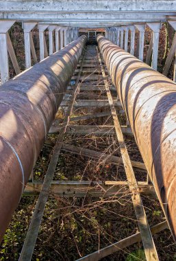 Şehir su boruları.