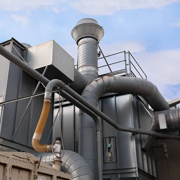 Industrial factory air filtration system. — Stock Photo, Image