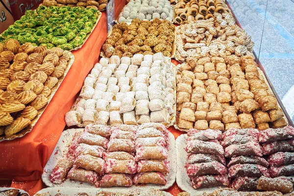 Various Sicilian almond biscuits. — Stock Photo, Image