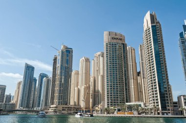 Dubai gökdelenlerinin panoraması.