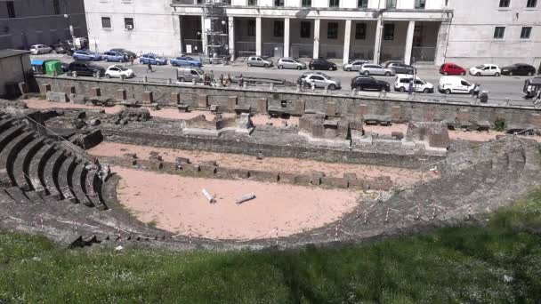 Trieste Italia Julio 2019 Parque Arqueológico Trieste Italia Ruinas Del — Vídeos de Stock