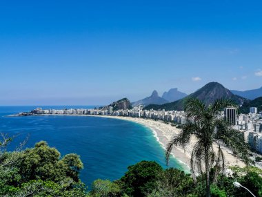 Öğleden sonra Copacobana plaj manzarası