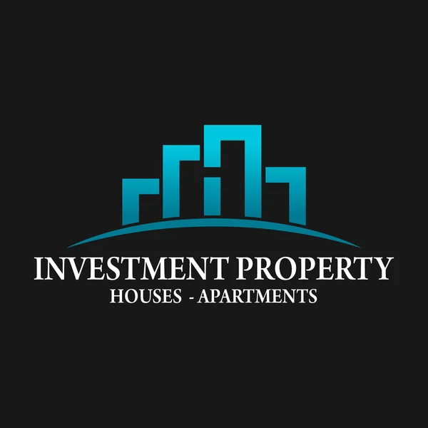 Logo immobiliare, edilizia e investimenti Progettazione vettoriale — Vettoriale Stock