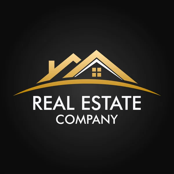 Real Estate, κτίριο και επενδυτική λογότυπο διανυσματική σχεδίαση — Διανυσματικό Αρχείο