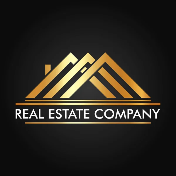 Real Estate, κτίριο και επενδυτική λογότυπο διανυσματική σχεδίαση — Διανυσματικό Αρχείο