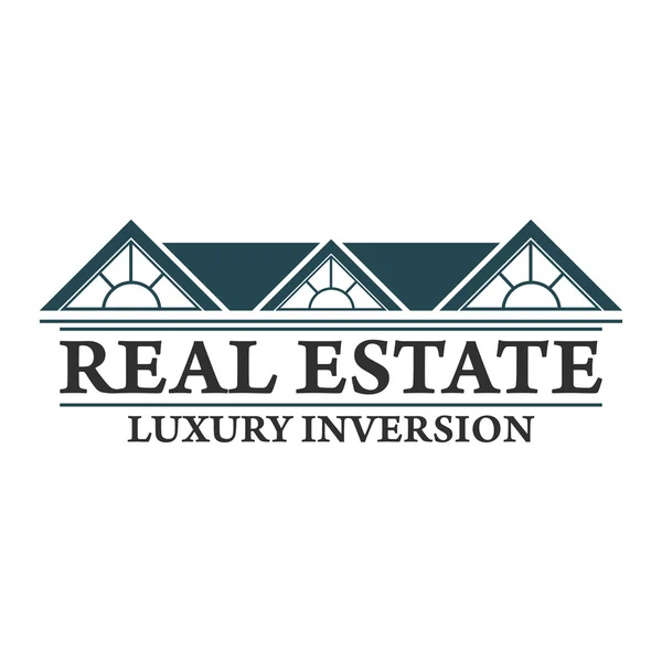 Logo Immobiliare, Edilizia e Costruzione Vettoriale — Vettoriale Stock