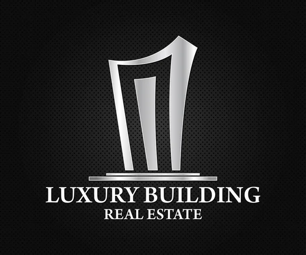Real Estate, κτίριο, κατασκευή, αρχιτεκτονική και σχέδιο επιχειρησιακών λογότυπων διάνυσμα — Διανυσματικό Αρχείο