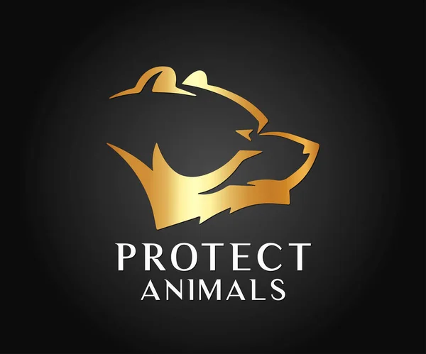 保護、動物および野生の生命ベクトル設計の世話 — ストックベクタ