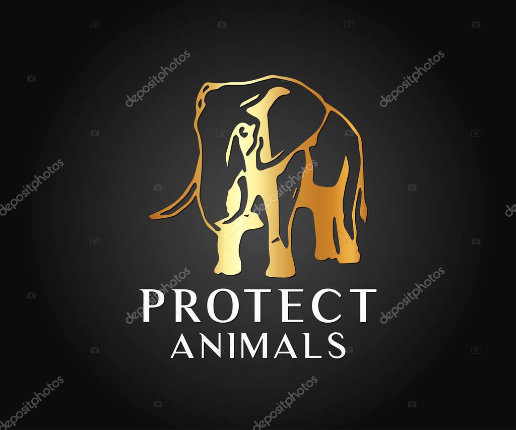 Protect, Look After Animal and Wild Life Vector Design