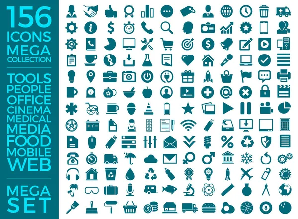 Conjunto de iconos, Paquete universal de calidad, Big Icon Collection Vector Design Eps 10 — Archivo Imágenes Vectoriales