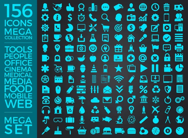 Conjunto de iconos, Paquete universal de calidad, Big Icon Collection Vector Design Eps 10 — Archivo Imágenes Vectoriales