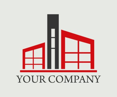 Emlak, İnşaat, İnşaat ve Mimari Logo Vektör Tasarımı Eps 10