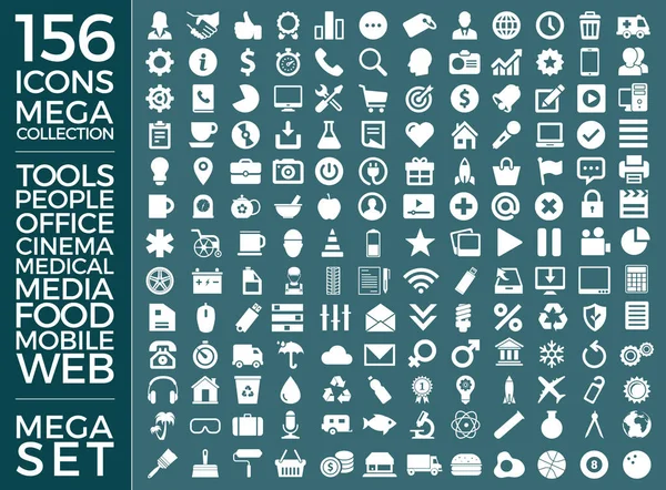 Conjunto de iconos, Paquete universal de calidad, Big Icon Collection Vector Design Eps 10 — Archivo Imágenes Vectoriales