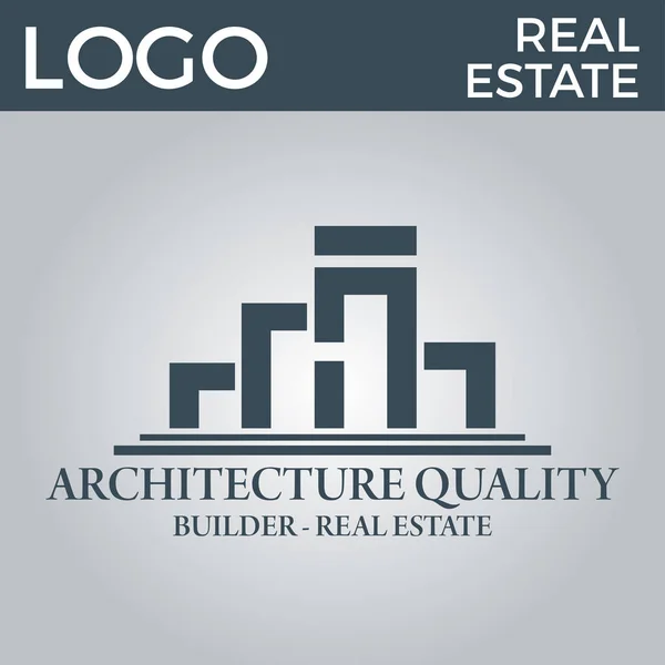 Inmobiliaria Edificio Casa Construcción Arquitectura Logo Vector Design Eps — Vector de stock
