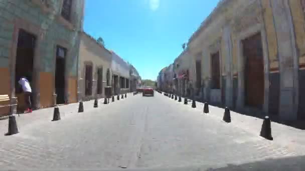 Aguasacalientes México 2020 Lapso Tiempo Calles Centro Histórico Ciudad Puentes — Vídeos de Stock