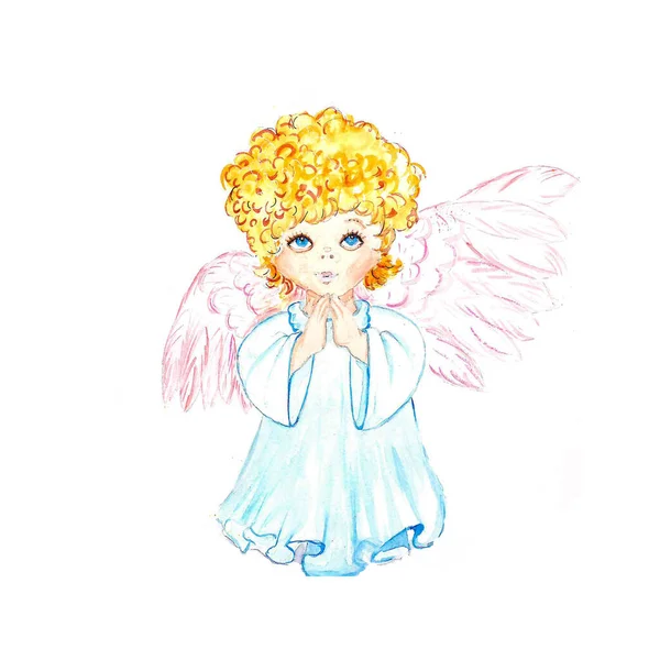 Dizlerinde pembe kanatları olan kırmızı melek