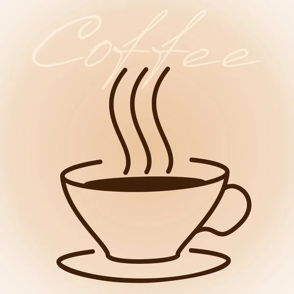 Logo dampfende Tasse Kaffee — Stockvektor