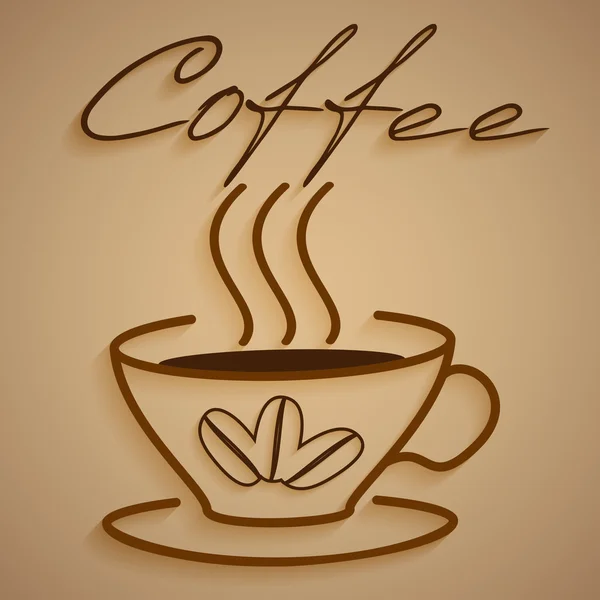 Logo fumante Tazza di caffè — Vettoriale Stock