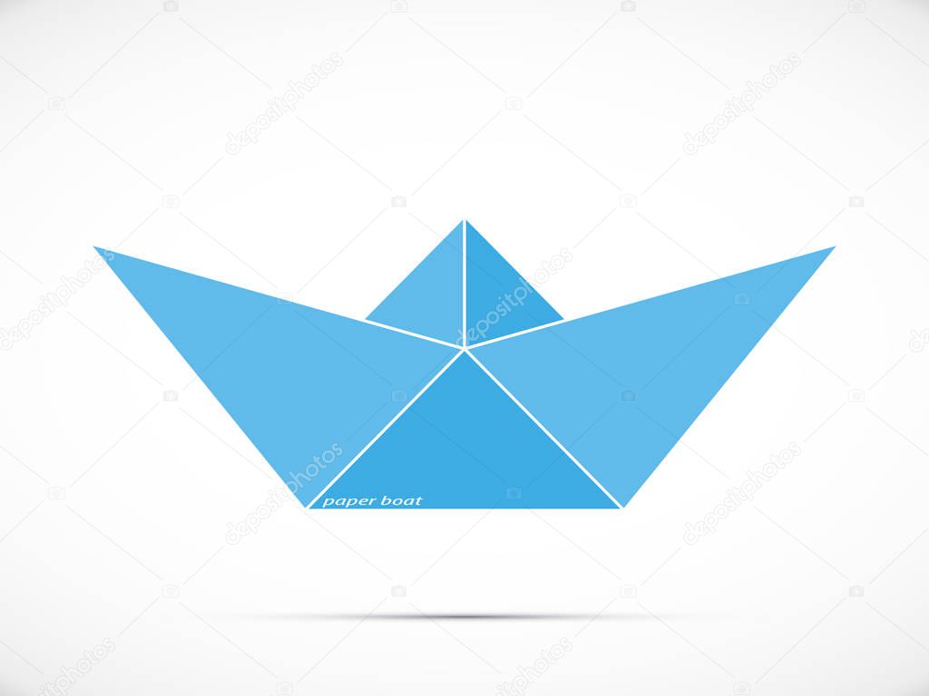 blue paper boat logo