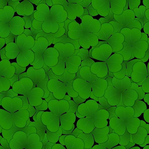 Motif sans couture avec des feuilles de trèfle — Image vectorielle