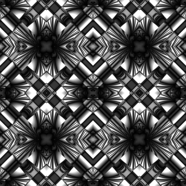 Black and white seamless metal pattern — Stock Vector