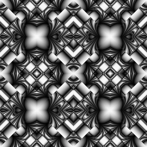 Motif métallique sans couture noir et blanc — Image vectorielle