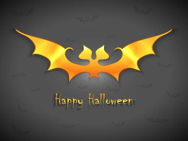 Halloween denevér üdvözlőlap — Stock Vector