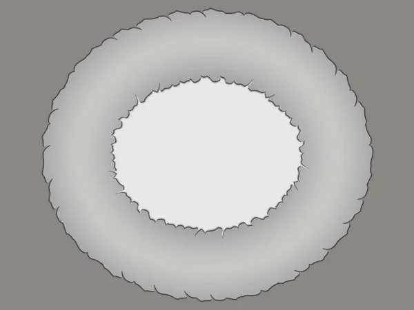 Dekorativa grå oval ram — Stock vektor