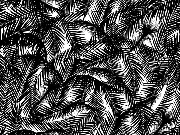 Palm listy bezešvé pattern — Stockový vektor