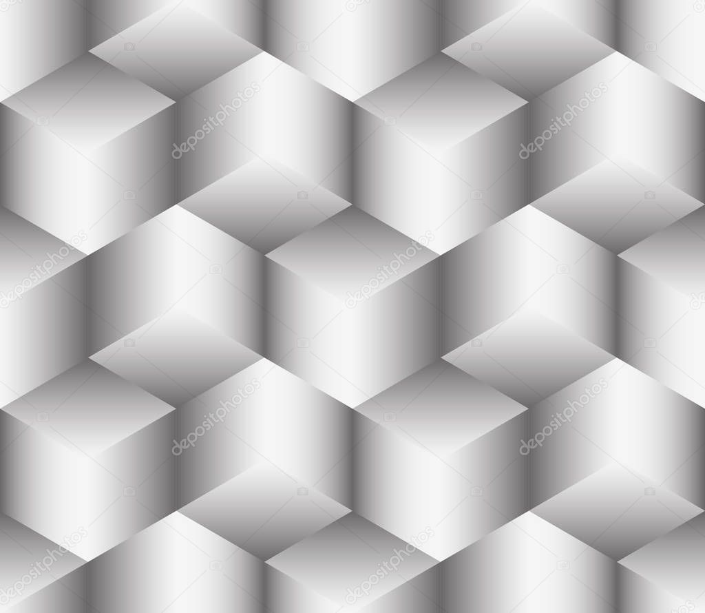 Abstract seamless illusion of cubes