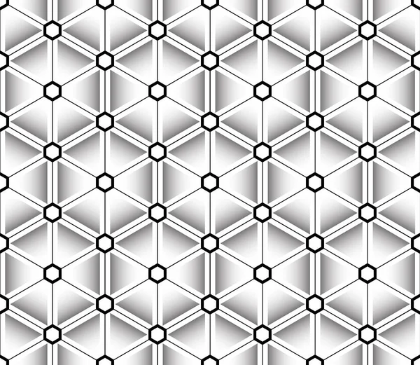 Patrón sin costura de triángulos y hexágonos — Archivo Imágenes Vectoriales