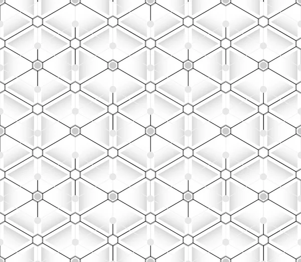 Patrón sin costura de triángulos y hexágonos — Archivo Imágenes Vectoriales