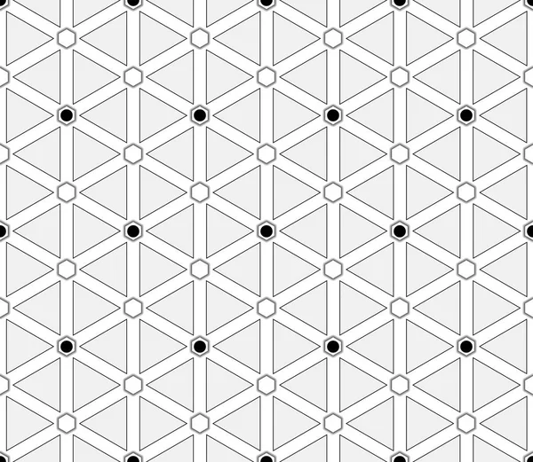 Naadloze patroon van driehoeken en zeshoeken — Stockvector