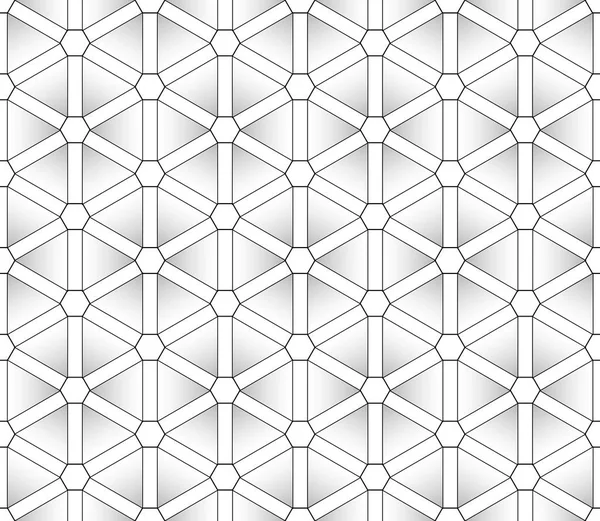 Modèle sans couture de triangles et hexagones — Image vectorielle