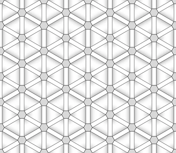삼각형과 육각형의 완벽 한 패턴 — 스톡 벡터