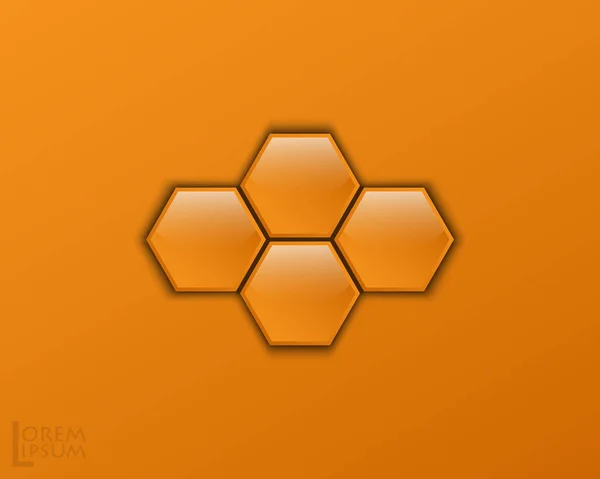 Design de logotipo baseado em hexágonos —  Vetores de Stock