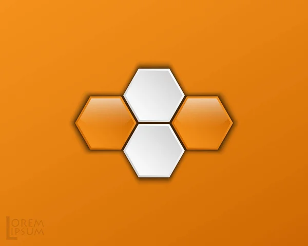 六角形に基づくロゴデザイン — ストックベクタ