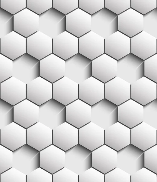 Volumetrische naadloze patroon van zeshoeken — Stockvector