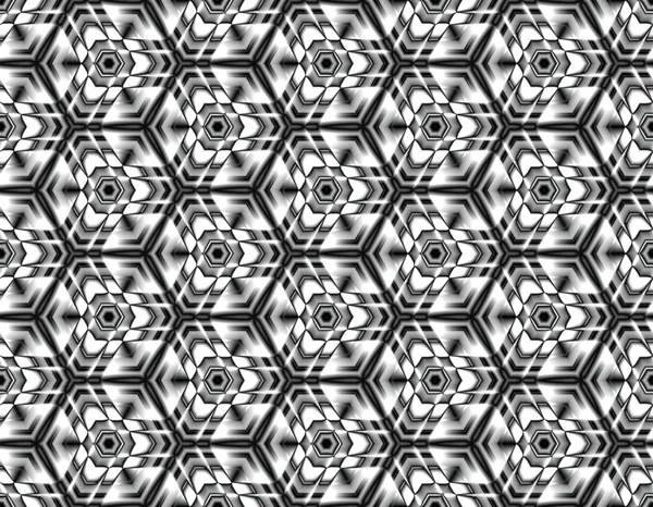 Patrón geométrico sin costura ensamblado a partir de hexágonos — Vector de stock