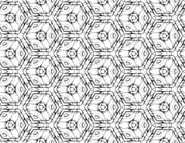 Geometrische naadloze patroon samengesteld uit zeshoeken — Stockvector