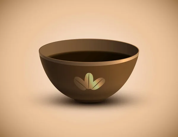 Skål med varmt te — Stock vektor