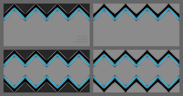 Conjunto de tarjetas de visita con patrón abstracto — Archivo Imágenes Vectoriales