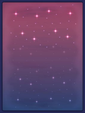 Sisli bir pencereden yıldızlı gökyüzünün görüntüsü