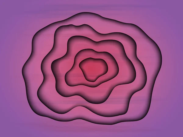 Nubes rosadas en estilo papercut — Archivo Imágenes Vectoriales
